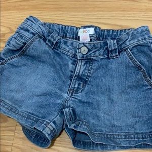 light blue denim shorts